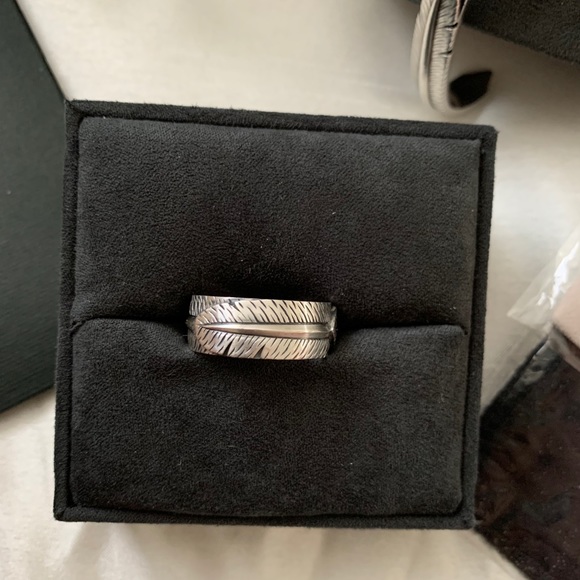 David Yurman Southwest Feather Silver Set - Picture 3 of 8